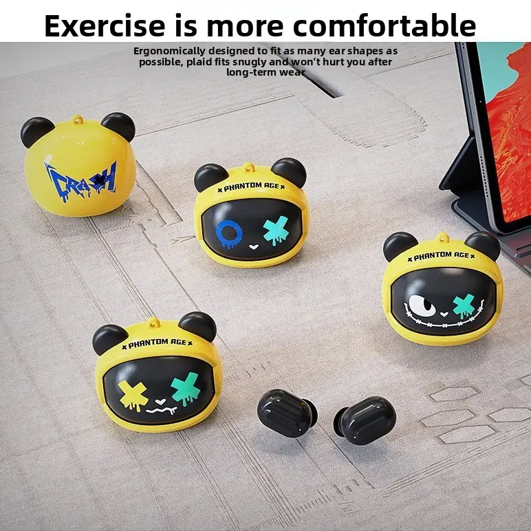 Rotating Face-Changing Electronic Bluetooth Earbuds - In-Ear Anti-Slip Surface Headphones with Stereo Speakers, 360° Surround Sound Effect, Low Latency Gaming Mode, Waterproof Design, HD Audio, Long-Lasting Battery, Music & Phone Call Support
