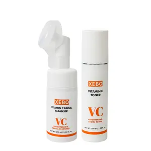2-Piece Facial Care Set with VC & Cleanser and Toner, Gentle Skincare Routine for Radiant Skin, Ideal for Sensitive Skin Care