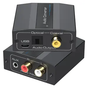 Analog to digital audio converter rca to optical converter rca35mm to toslink and coaxial adapter for ps5 ps4 tv dvd soundbar