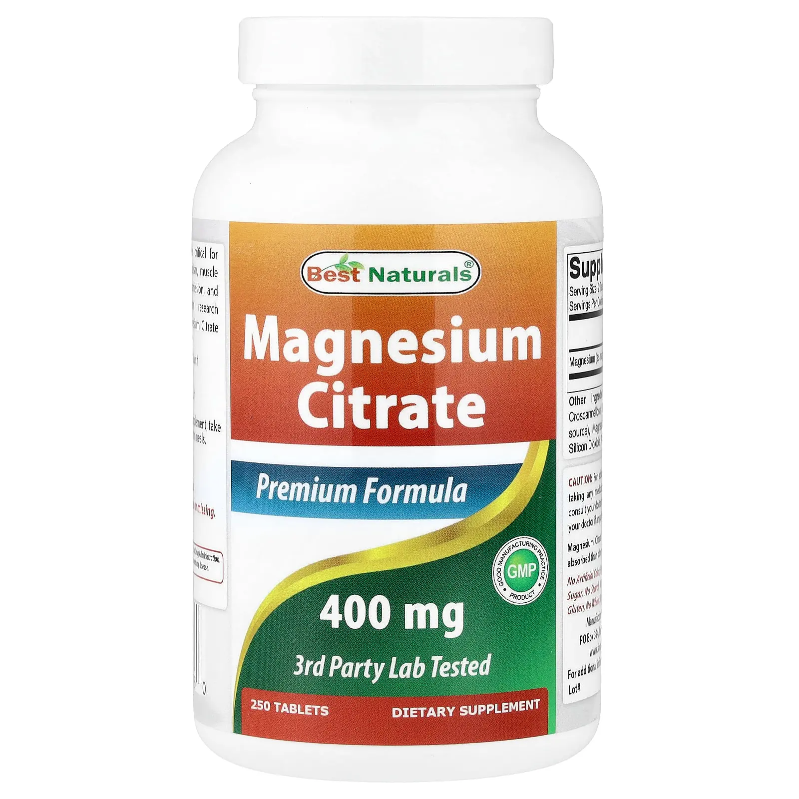 Best Naturals Magnesium Citrate, 250 Tablets (200 mg per Tablet)