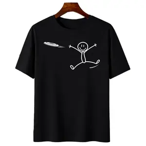 Frisbee Stickman Disc Golf Funny Ultimate Frisbee Game T-Shirt