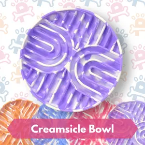 Ube Creamsicle Slow Feeder Bowl for Cats and Dogs | Pet Feeding Bowl | Slow Feeder Enrichment