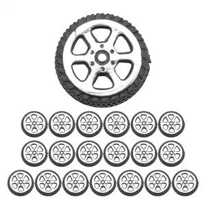 Plastic Roll 2mm Dia Shaft Car Truck Model Toys Wheel 20mmx6mm 20Pcs
