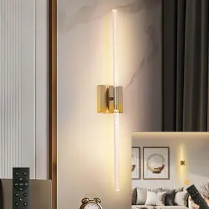 Rechargeable LED Wall Light (1 Piece), Acrylic Bubble Strip Lamp with Touch Switch and Remote Control, Corridor Bedside Lamp, Rechargeable Wall Sconces, 3000k/4500k/6000k