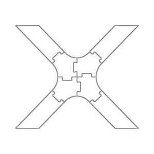 X Shape Table Leg Router Templates