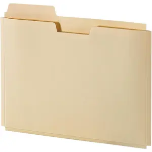 Manila Expanding File Folder Pocket - 0.75" Expansion - Letter Size File Folders with Reinforced Blank Customizable 1/3 Cut Tabs for Home Office & School - 10 Count