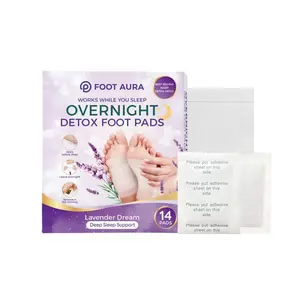 FootAura Overnight Foot Patches – Deep Sleep & Calm Support – Lavender Infused – Relax, Unwind & Wake Refreshed – 14 Count