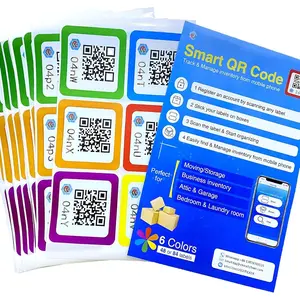 QR Code Labels for Storage & Organization  Moving Labels Pack and Track Labels with QR Code for Inventory, Storage - 48 Stickers (QR Code Labels for Storage - 48 count)