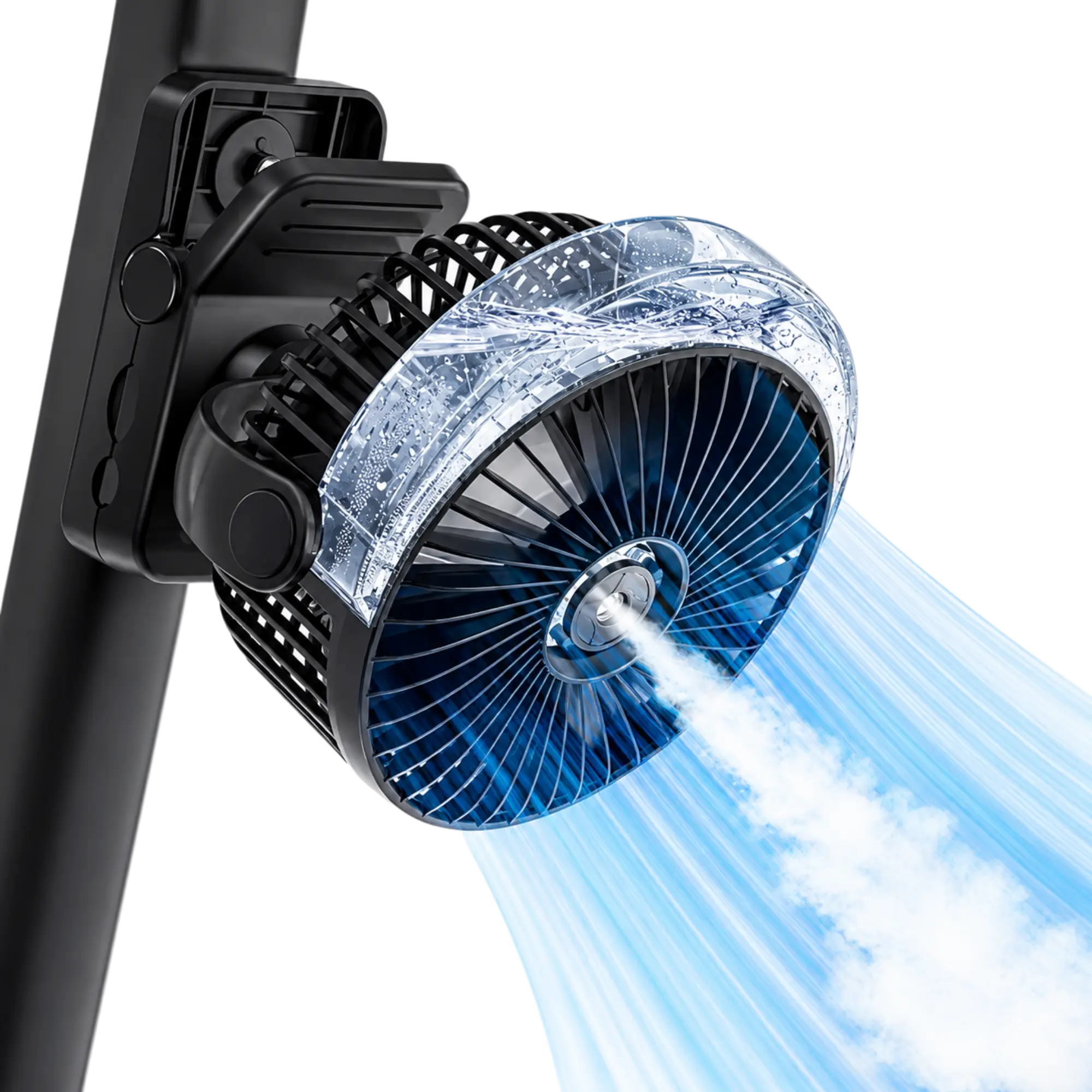 Golf Cart Fan with Mist – Magnetic Rechargeable Cooling Fan, Portable Golf Cart Accessory