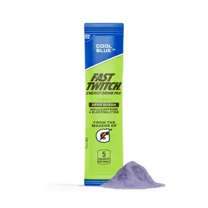 Fast Twitch | Fast Twitch Energy Stick | Single-serve powder | Cool Blue | 10 pack