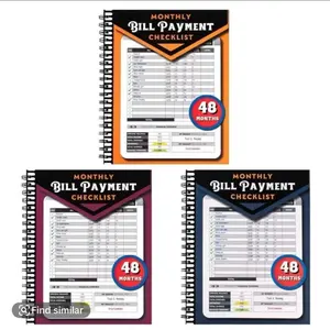 Monthly Bill Payment Checklist Bill Tracker Notebook with Spiral Binding 8"x10" 4-Year Guide for Families & Money Managers 960 Records Included