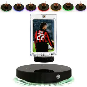 MAGECMOON Magnetic Levitation Photo Frame - Floating LED Starry Sky Gradient Display Screen suitable for collectible cards family and couple photos 360° rotation home and office decoration  Mother's Daygift
