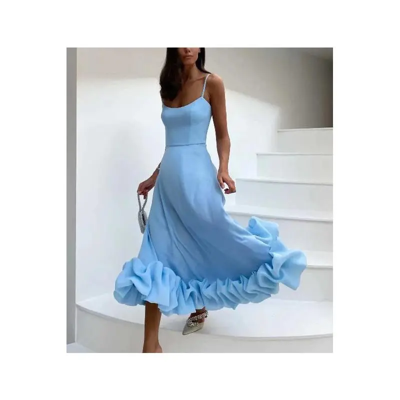 LYD- 2025 Fashion Suspenders Large Swing Three-Dimensional Flower A- line  Skirt New Product Mother Bride