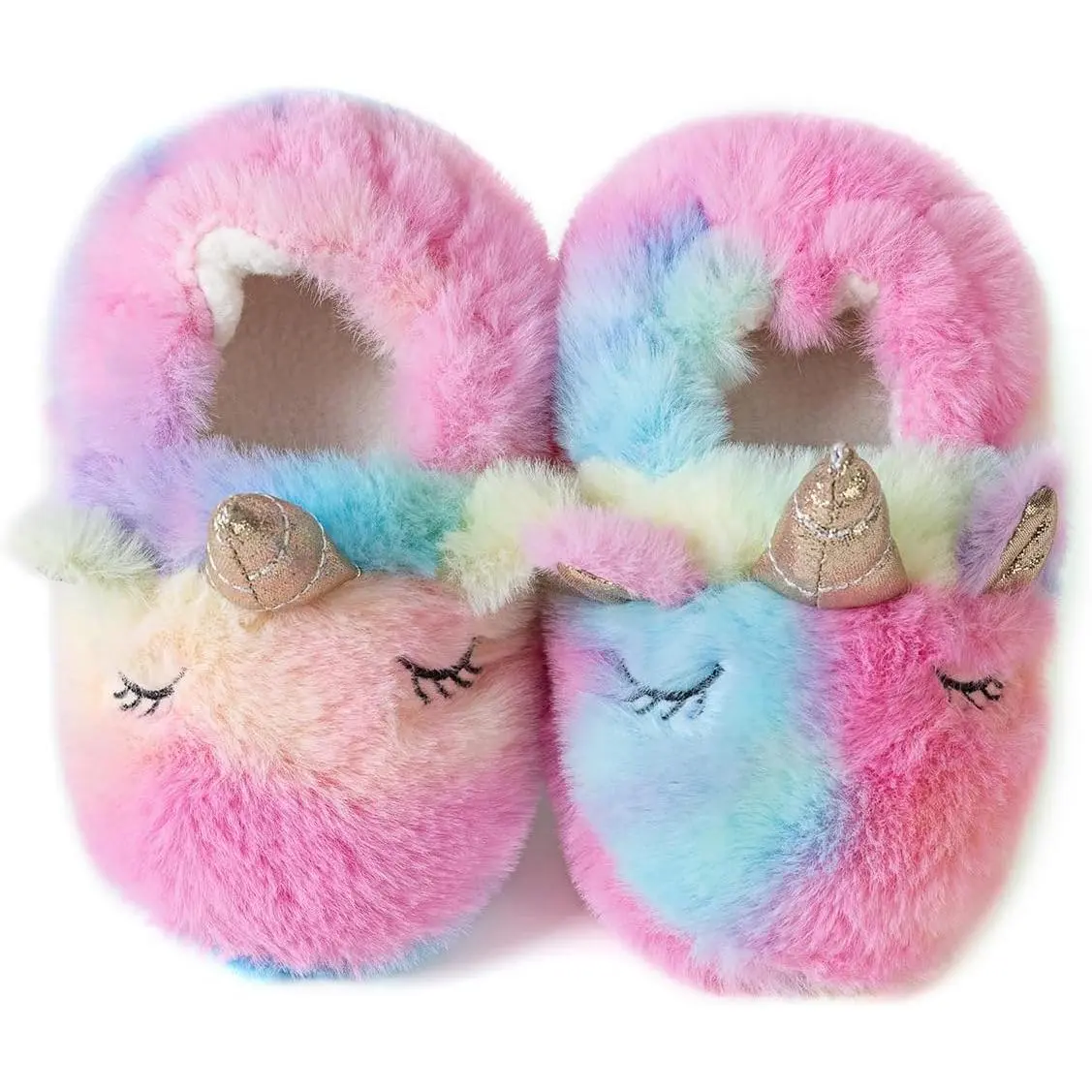 Cartoon Print Kids Shoes, Soft Plush Paw Slippers for Toddler Girls, Warm Winter House Shoes with Anti-Slip Sole, Baby Shower Gift, Cartoon Print Shoes, Designer