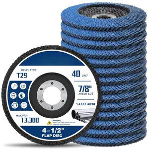 14 Pack of Flap Discs 4 1/2 for Angle  Grit 40 Type 29 Zirconia Grinding Wheel for  Metal Sanding
