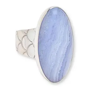 Mine Finds by Jay King Sterling Silver Blue Lace Agate Ring