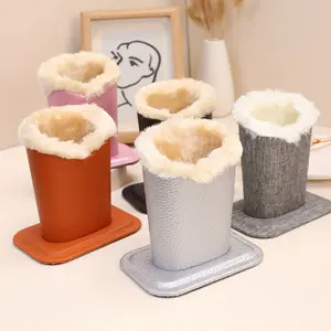 Plush Lined Eyeglass Case, Textured Protective Holder for Desk or Bedside Table, Soft Interior Design, Durable Protection for Glasses