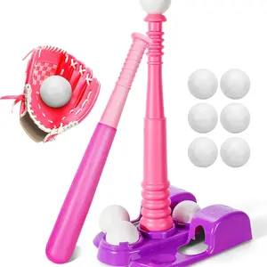 Tball Set for Kids 3-5 T Ball Toddler Baseball Set Girls T Ball Sets for Kids 5-8 Tball Bat Tee Ball Sets for Kids 3-5 Tball Set for Toddlers 1-3 Outdoor Toddler Toys 6 T-Balls Glove
