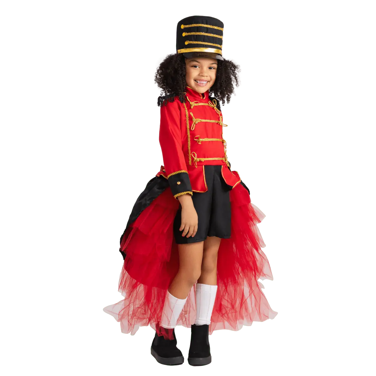 Nutcracker Costume For Kids - 3-Piece Role Play Dress-Up Set with Leotard Jacket, Tutu Skirt & Hat Costume Dress for Girls - Perfect For Halloween, Pretend Play Fun & Costume Party