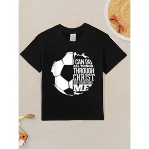 I Can Do All Things Through Christ Soccer Player Boys Kids T Shirt