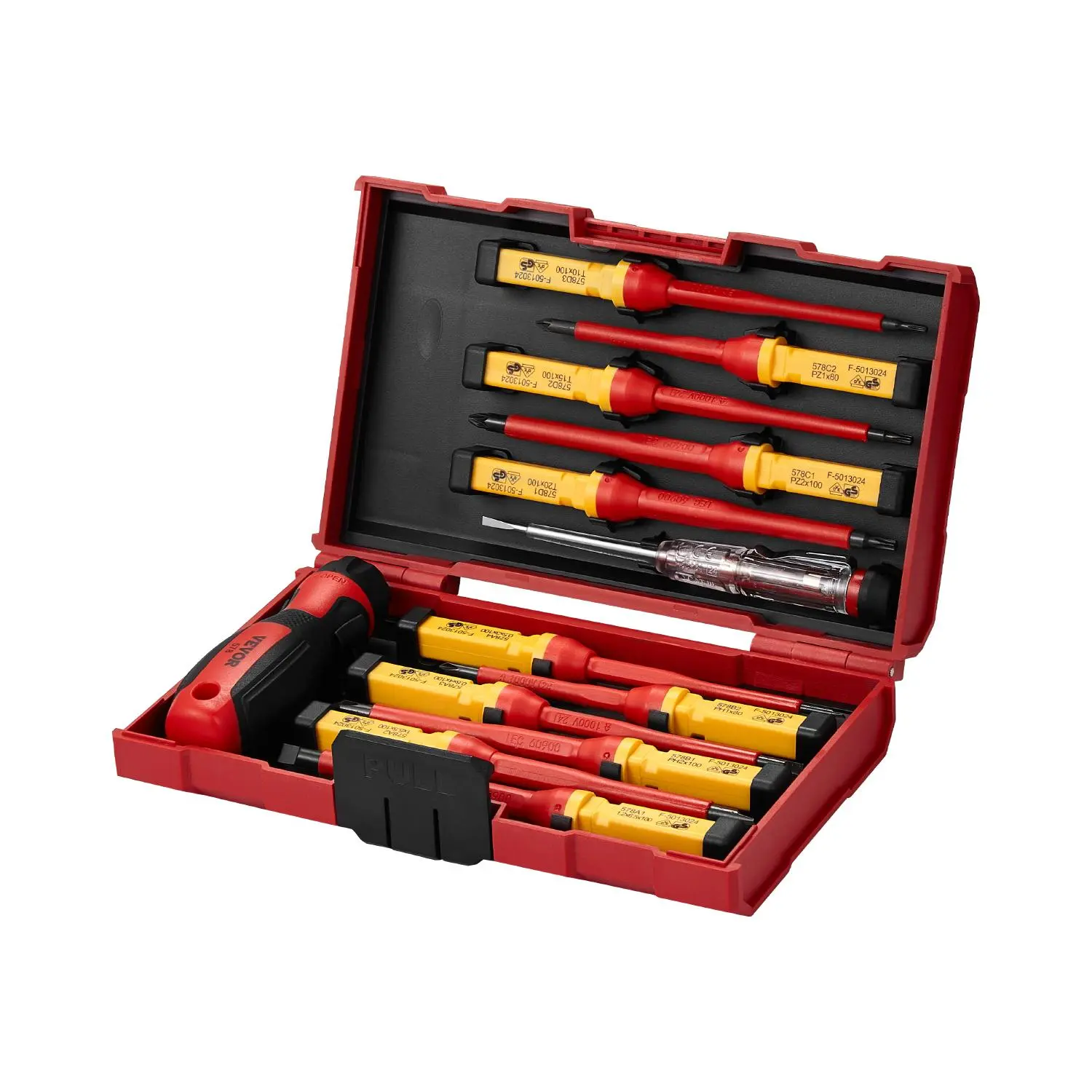 【Summerfinds】VEVOR Insulated Screwdriver Set 13-Piece Professional Electrical Screwdriver Set1000V Insulated Electrician Tool Setwith Magnetic Phillips Slotted Pozi Torx Tips, Screwdriversfor Electricians