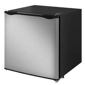 1.1 Cu.Ft Countertop Mini Freezer, Compact Upright Freezer with Removable Shelves, Silver Camp Kitchen Cooler for Camping & Hiking