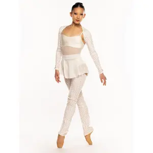 Thigh High Leg Warmers Knit Cream Pointelle RTW