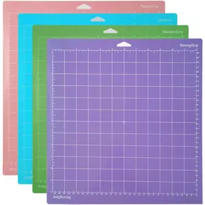 12x12 Inch  Mats for Cricut Maker 4/Explore 4/Maker 3/Explore 3/Explore Air 2 Adhesive Sticky Non-Slip Durable Mat Cut Mats Replacement Accessories (Green+Purple++Blue)