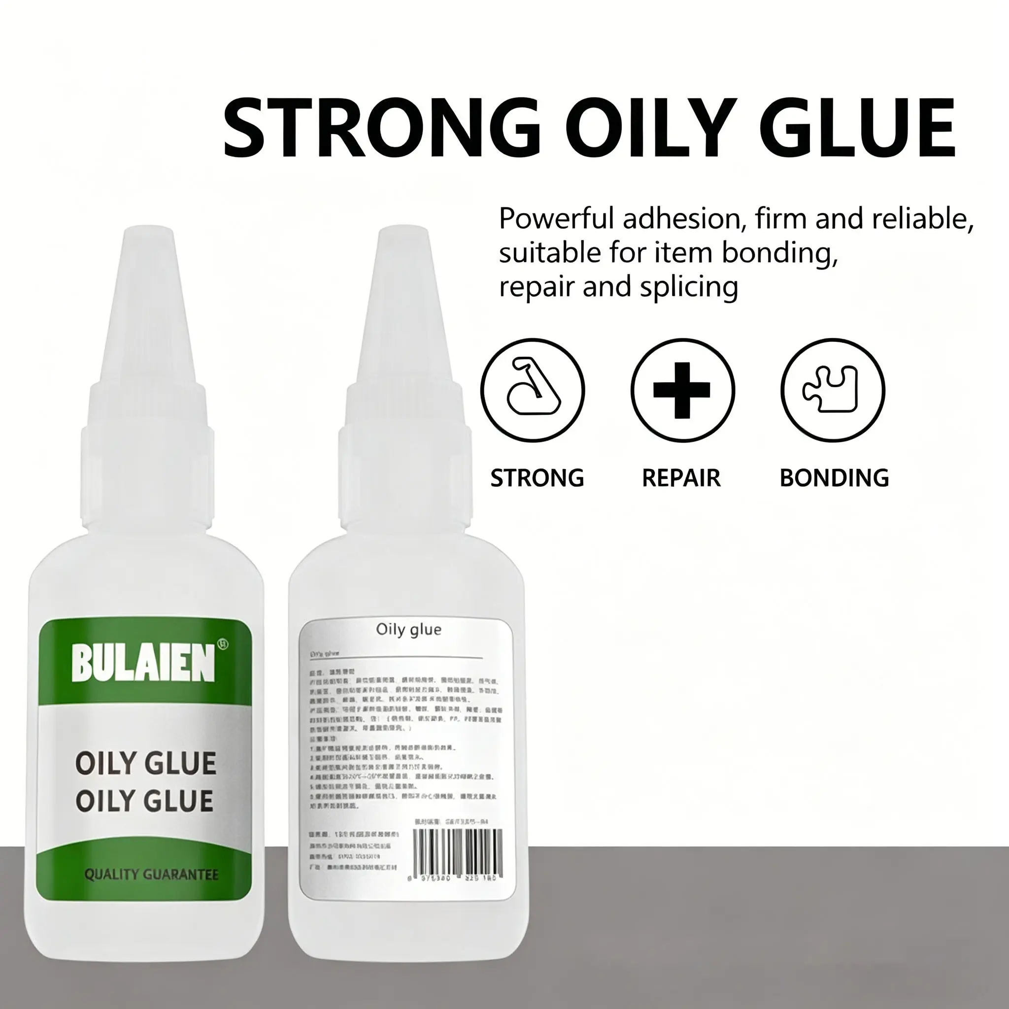 1/3/5pcs 50g Oil-Based Glue with Dropper, Waterproof, Stronger Than Welding, High Strength, Instant Adhesive, Multi-Use for Plastic, Shoes, Wood, Metal, Nails, Rubber, Glass