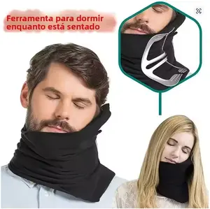Orthopedic Neck Support Pillow for Travel, Breathable Comfort with Ergonomic Design and Washable Cover, Ideal for Airplane, Car, Train Naps Includes Storage Bag