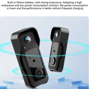 Wireless Video Doorbell Camera with Indoor Chime, Home Intercom System, Smart WiFi Security Camera, HD Night Vision, 130° Wide Angle, 2-Way Audio & Motion Detection for Home Safety