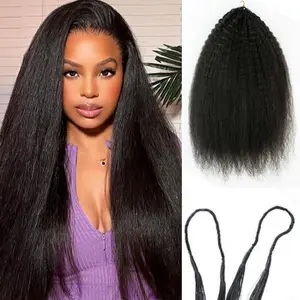 Kinky Straight Feather Crochet Hair Braid Human Hair Extensions Crochet Hair Extensions Human Hair Natural Color kinky Straight Human Hair Crochet Knotless Pre-Separated Crochet Hair Extensions Feather Hair Line Extensions  240g for a Full Head