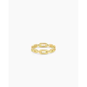 gorjana – Parker Link Ring – Silver or 18K Gold-Plated Chain Link Ring – Bold, Modern & Stackable Jewelry for Everyday Style