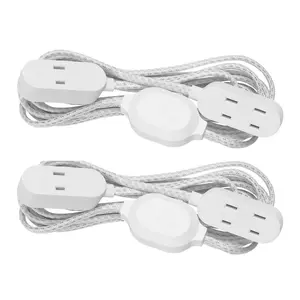 Globe Electric Twin Extension Cords with AC S/2