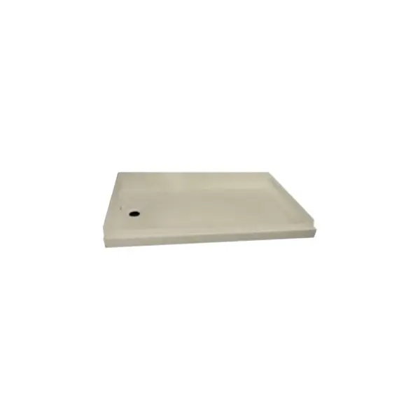 SP2436PL Rectangular Parchment White High-Quality ABS Plastic Shower Pan, 24 x 36 in. (36 in. L x 24 in. W), Indoor Use Single Unit, Lightweight, Strong, Left Hand Drain, Interchangeable