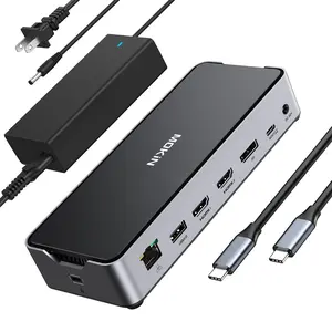 MOKiN 13 IN 1 Laptop USB C Dock Dual Monitor with 2 HDMI DisplayPort