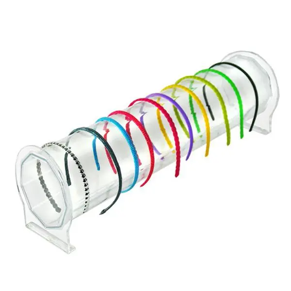 Azar Displays Acrylic Headband Counter Display 24.25" W x 6.5" H, Clear