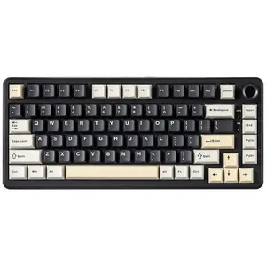 YUNZII B75 Mechanical Keyboard, 75% Layout with Knob, Hot Swappable RGB Backlit Gasket Mounted, Creamy Typing, Double-Shot PBT Keycaps, Cherry Profile, for Win/Mac