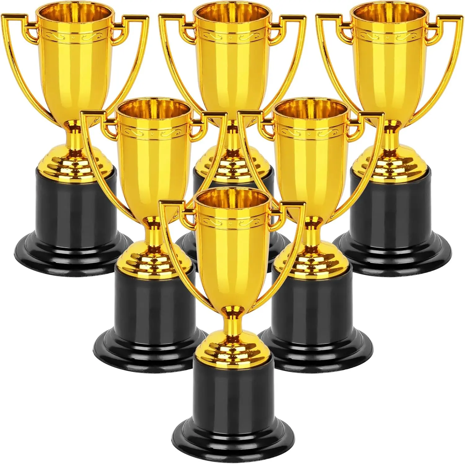 Mini Trophies,Gold Trophy Award, Plastic Trophies for Kids, 4 Inch Trophy Cups, Award Trophies for Party Favors, Props, Rewards, Winning Prizes, Competitions Ceremony Parties Favor
