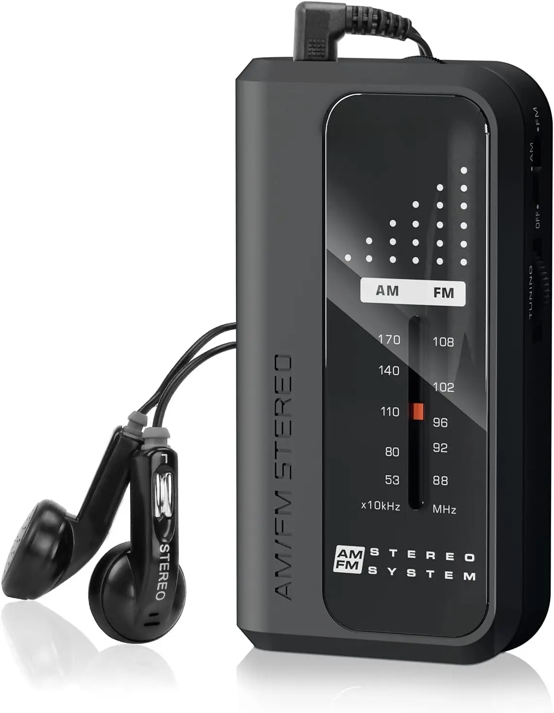 Small Pocket Radios,  Operated AM FM Radio, DBS Function  Reception for Indoor, Outdoor &  Use,Portable Transistor Radio with Earphone