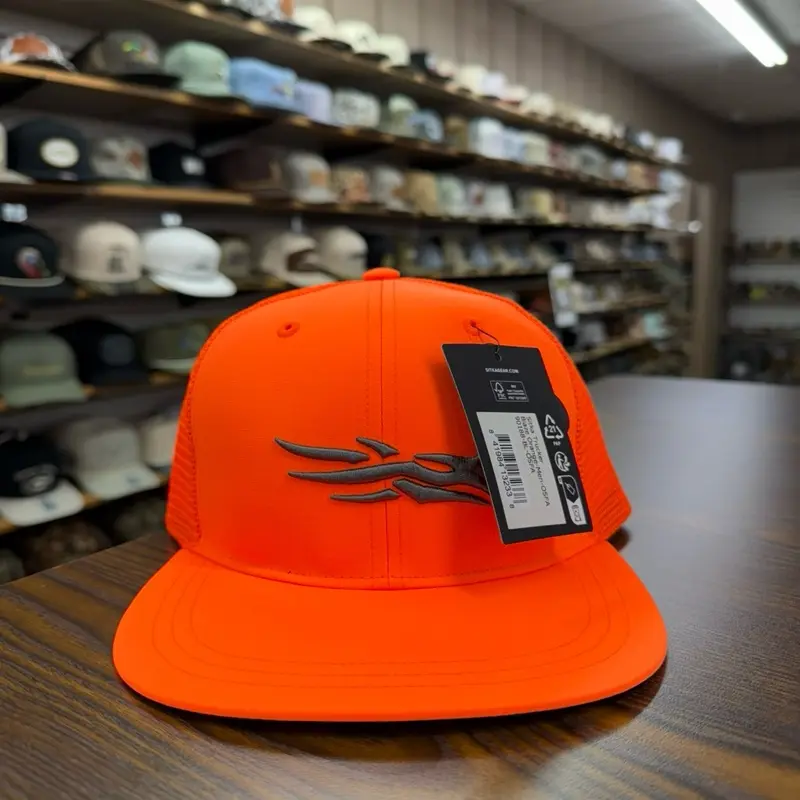 Sitka Logo Trucker Hat - Blaze Orange
