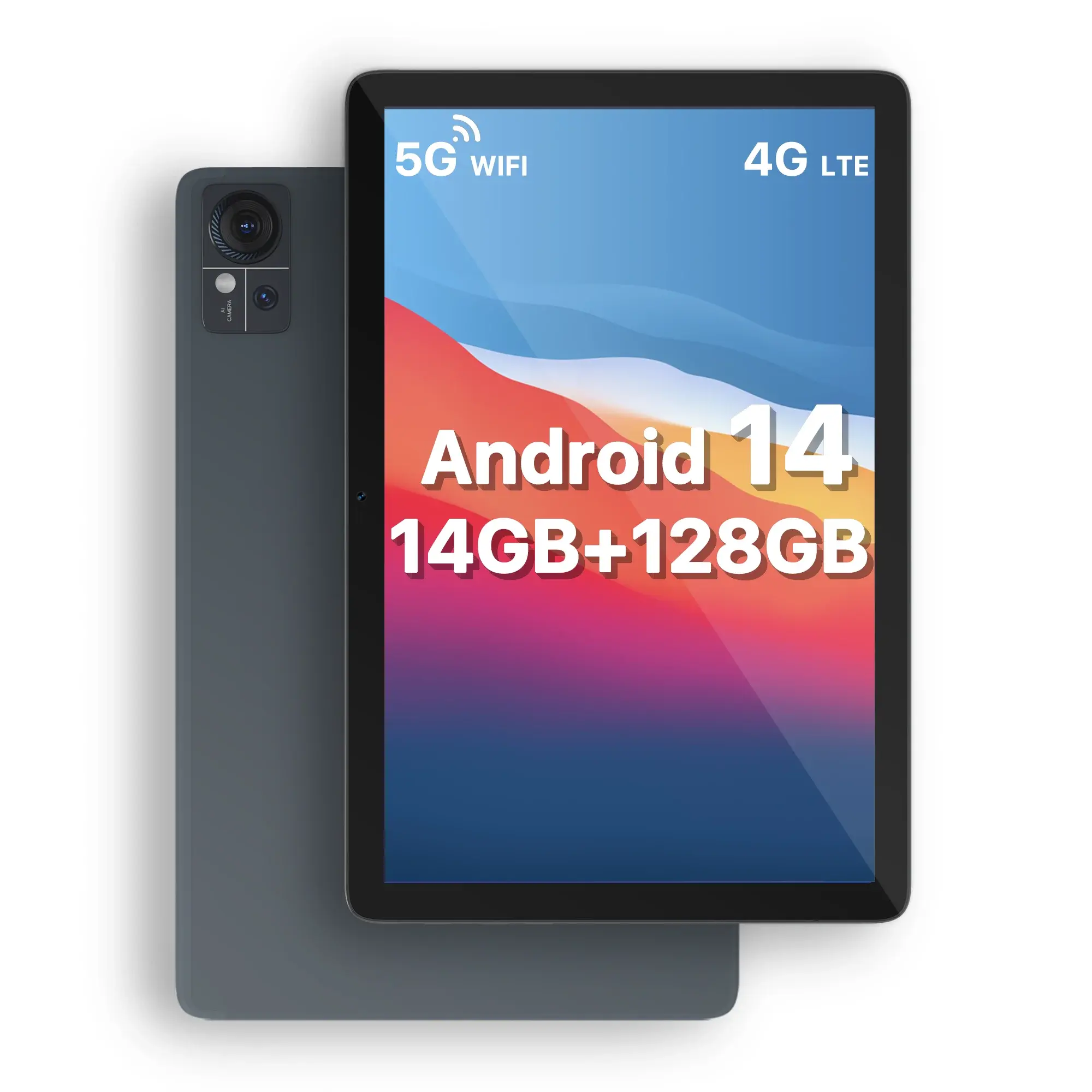 2026 Newest Android 14 Tablet 10 Inch Octa-Core Tablet, Dual 4G Cellular Tablet with 128GB ROM+14(8+6)GB RAM/512GB Expandable, 13MP+8MP Camera Tablet with GPS/5G WiFi/HD Display Black Friday Deal/ Christmas gift/ tablet on sale Smartphone Cellphone