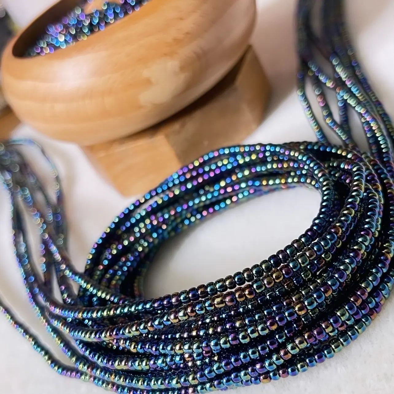 High spirited + Strong Handcrafted Waist Bead - Tie On Strand High spirited + Strong Handcrafted Waist Bead - Tie On Strand