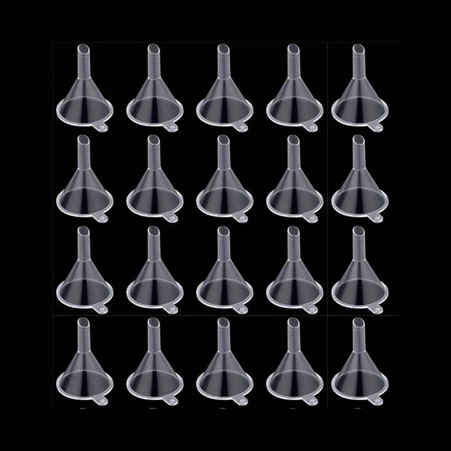 Miniature, transparent mini perfume bottle with filling for essential oils, laboratory bottle