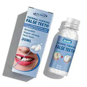 Dental restoration kit, temporary tooth replacement kit, mouldable dentures for instant and confident smiles, with tools, denture fillers, suitable for Halloween horror themed party makeup broken teeth replacement denture