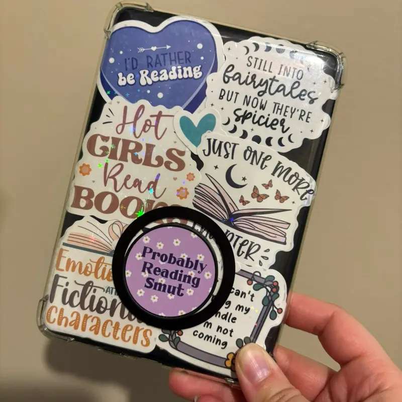 Probably Reading Smut Kindle Pop Socket, Kindle Accessory, Kindle Stand, Kindle Grip, Phone Grip, Popsocket, Kindle, book accessories