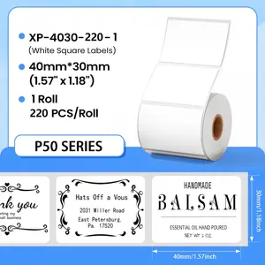 Portable thermal paper, self-adhesive, suitable for use in schools, offices, and homes. Can be used to print clothing labels, spice jar labels, name tags, with a waterproof, oil-resistant, and durable design.
