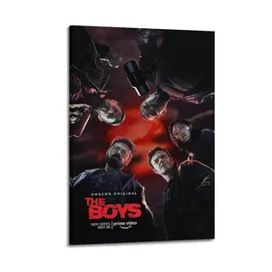 The Boys Poster for Bedroom Aesthetic Canvas Wall Art Living Room Artistic Posters Painting Picture Print Modern Family Decor Artist Bathroom Poster Skeleton Design Decoration