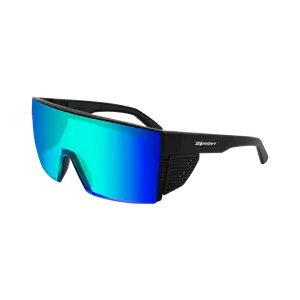 Bomber - Buzz Z87+ Johnny Matte Black / Ice Blue Mirror Sunglasses