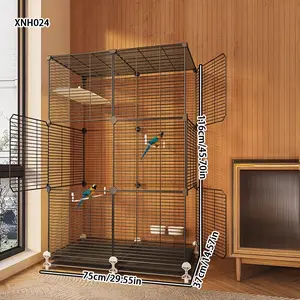 Large Parrot Cage Thickened Enriched for Budgie Phoenix Mandarin Sparrow Pearl Bird Nest, Durable Aviary Habitat, Bird Cages